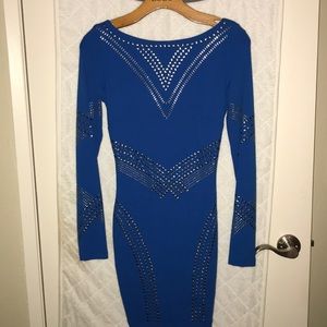 Blue Bebe studded bodycon dress